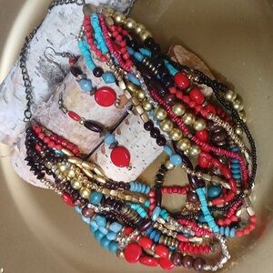 Southwest Beaded Statement Necklace